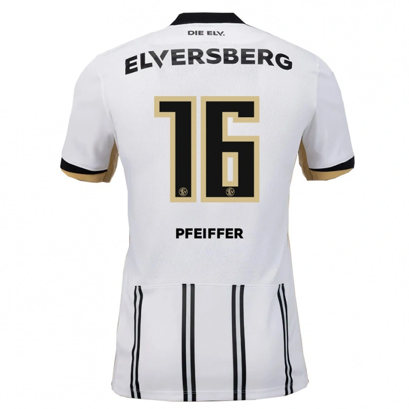 Danxen Dětské Luca Pfeiffer #16 Bílá Černá Domů Hráčské Dresy 2025/26 Dres