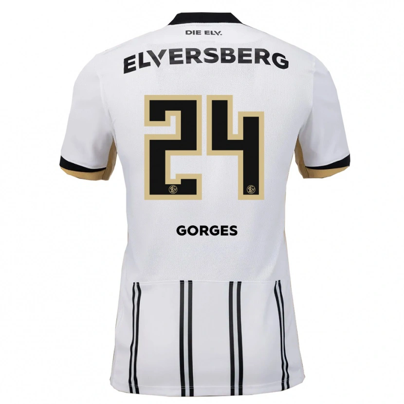 Danxen Dětské Nils Gorges #24 Bílá Černá Domů Hráčské Dresy 2025/26 Dres