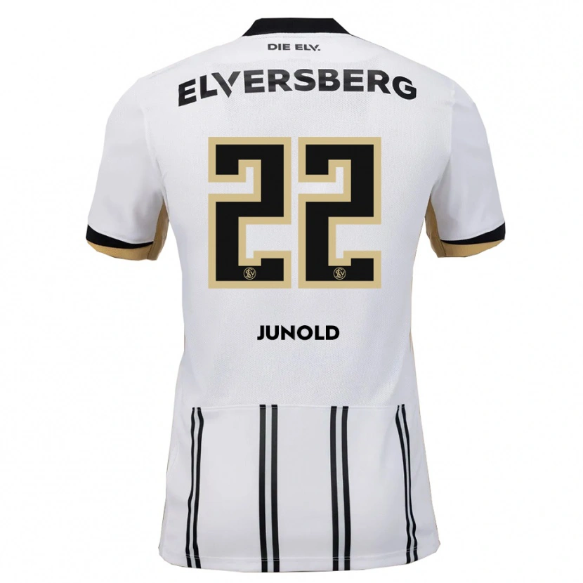 Danxen Dětské Emma Junold #22 Bílá Černá Domů Hráčské Dresy 2025/26 Dres