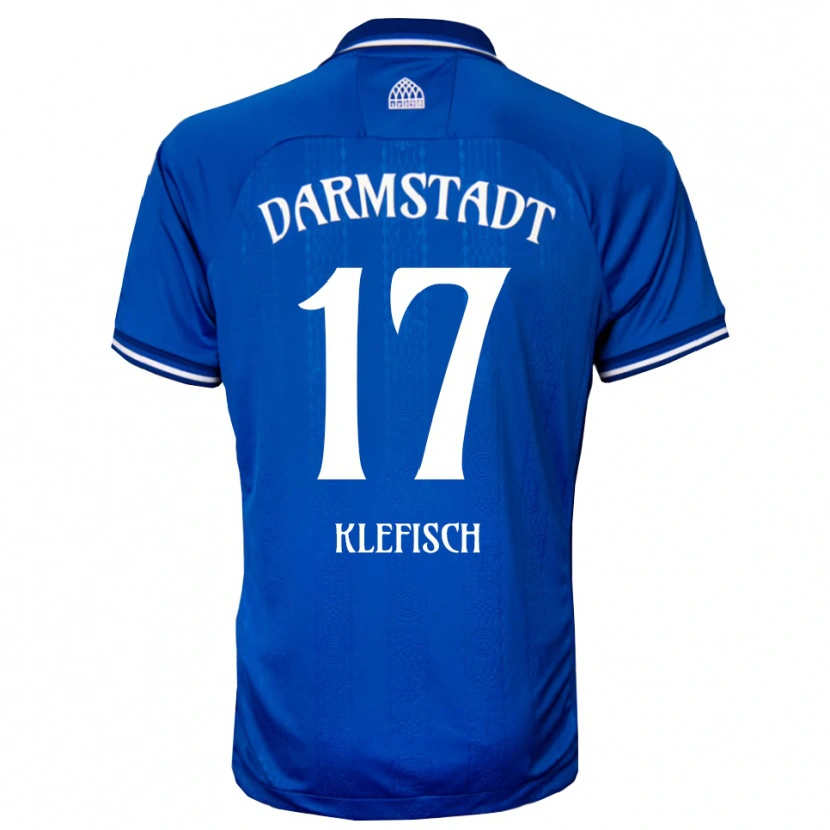 Danxen Dětské Kai Klefisch #17 Modrá Bílá Domů Hráčské Dresy 2025/26 Dres