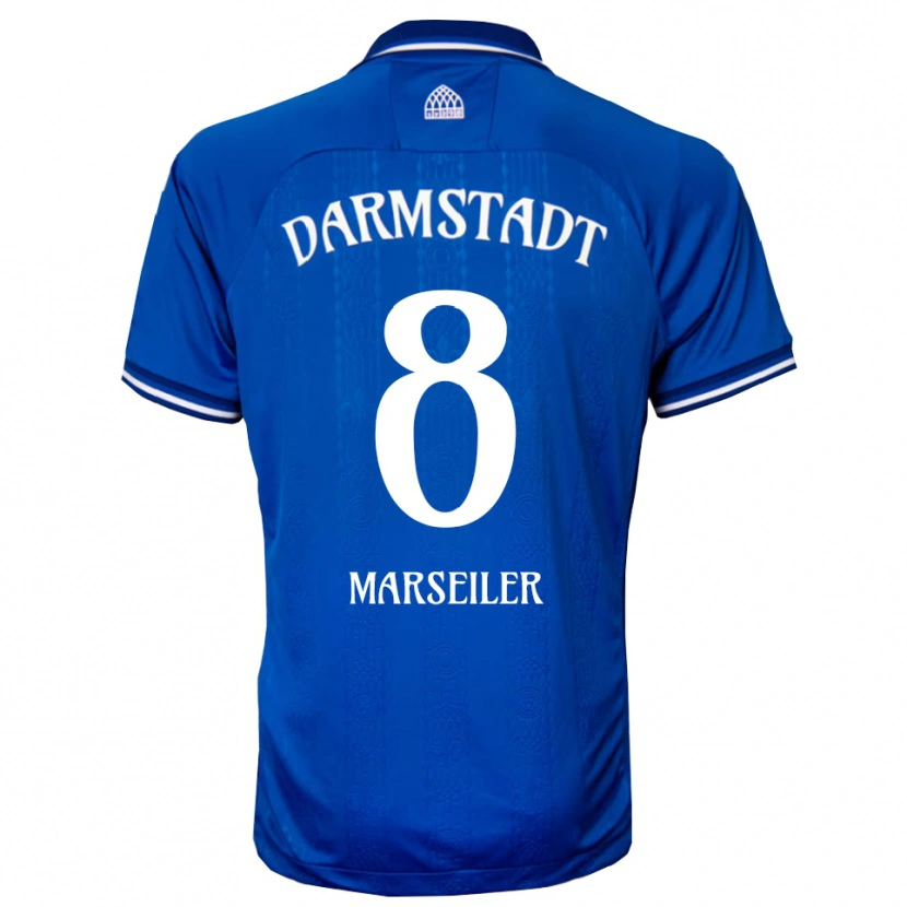 Danxen Dětské Luca Marseiler #8 Modrá Bílá Domů Hráčské Dresy 2025/26 Dres