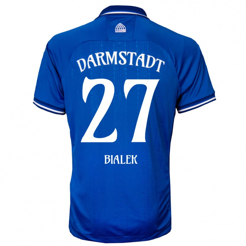 Danxen Dětské Bartosz Bialek #27 Modrá Bílá Domů Hráčské Dresy 2025/26 Dres