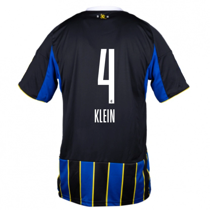 Danxen Dětské Jennifer Klein #4 Modrá Černá Žlutá Domů Hráčské Dresy 2025/26 Dres