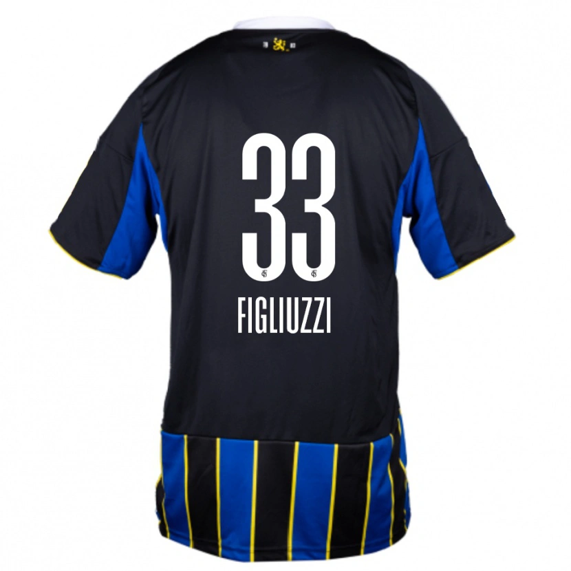 Danxen Dětské Silvano Figliuzzi #33 Modrá Černá Žlutá Domů Hráčské Dresy 2025/26 Dres