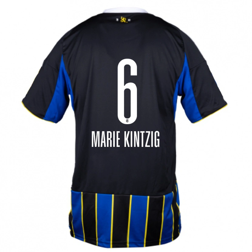 Danxen Dětské Lilly Marie Kintzig #6 Modrá Černá Žlutá Domů Hráčské Dresy 2025/26 Dres