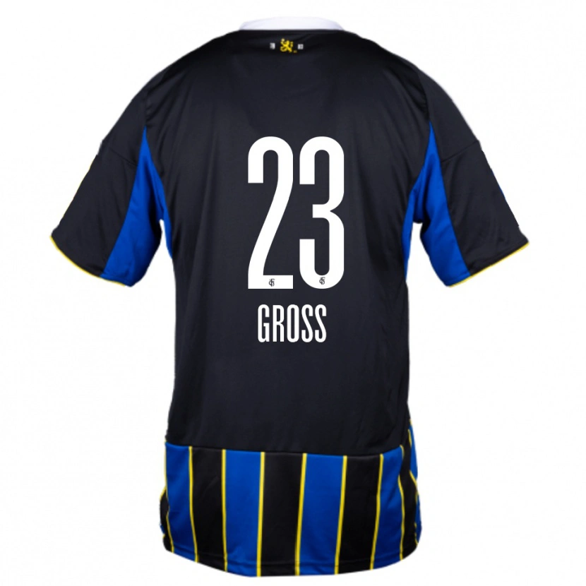 Danxen Dětské Elea Gross #23 Modrá Černá Žlutá Domů Hráčské Dresy 2025/26 Dres