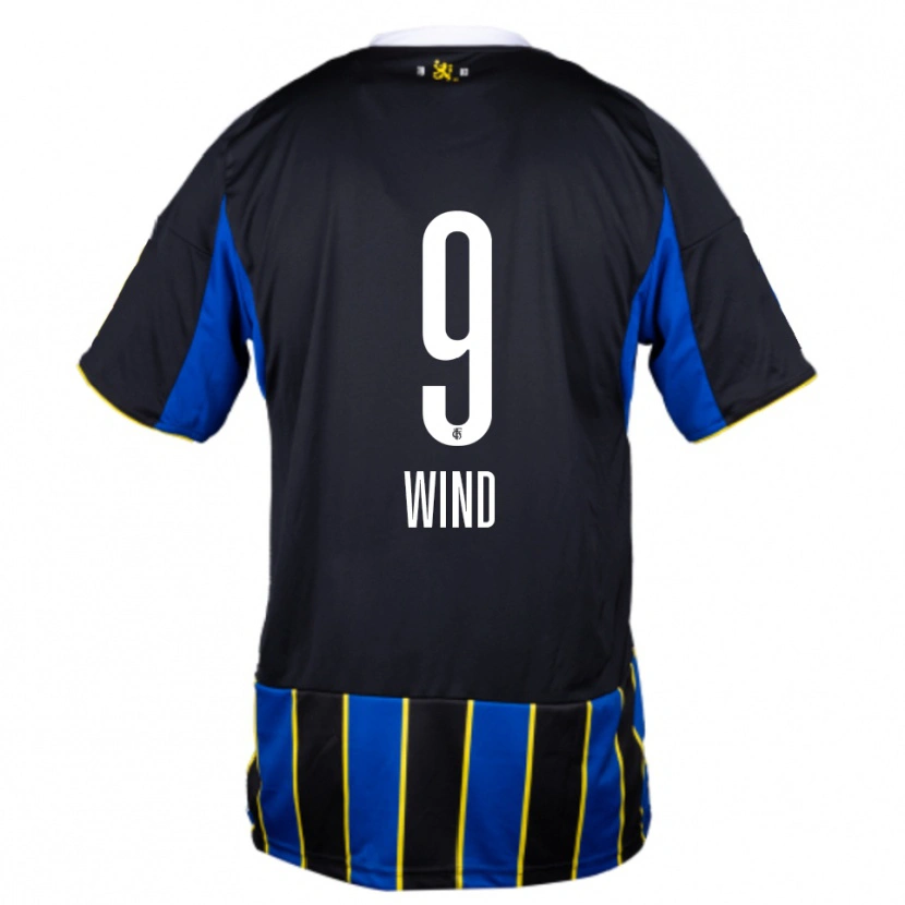 Danxen Dětské Lena Wind #9 Modrá Černá Žlutá Domů Hráčské Dresy 2025/26 Dres