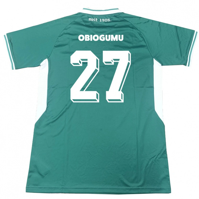 Danxen Dětské Uche Obiogumu #27 Zelená Bílá Domů Hráčské Dresy 2025/26 Dres