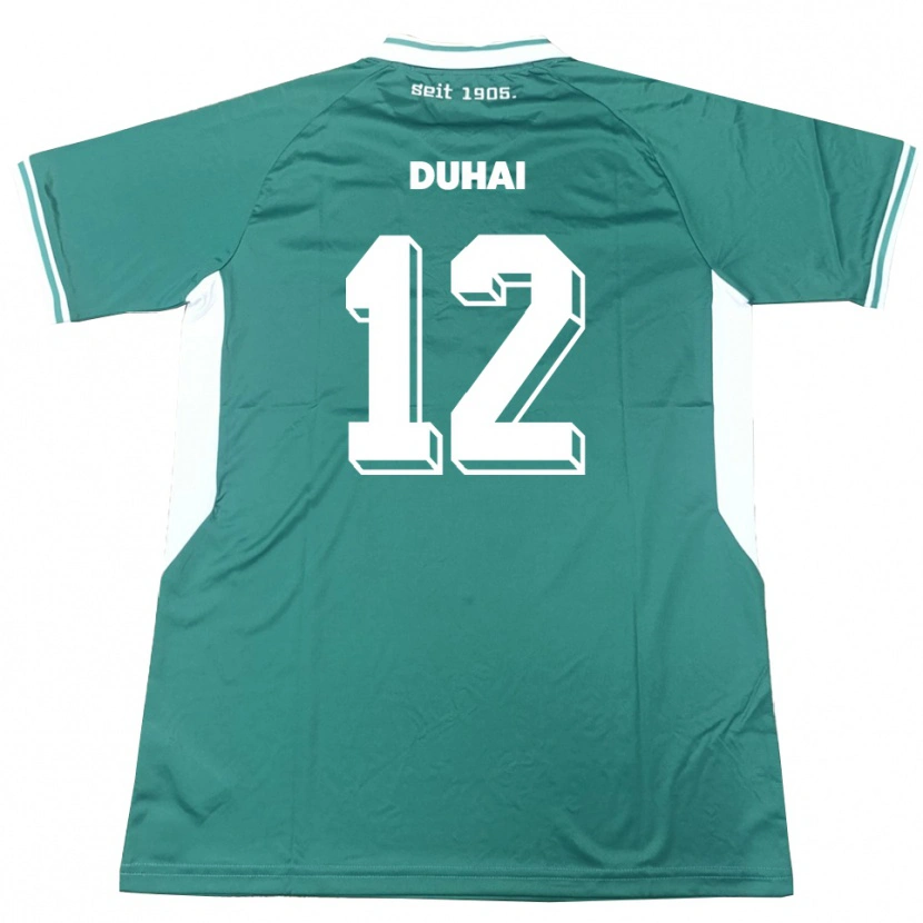 Danxen Dětské Konstantin Duhai #12 Zelená Bílá Domů Hráčské Dresy 2025/26 Dres