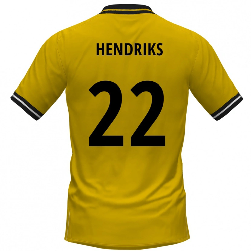 Danxen Dětské Tom Hendriks #22 Žlutá Černá Domů Hráčské Dresy 2025/26 Dres