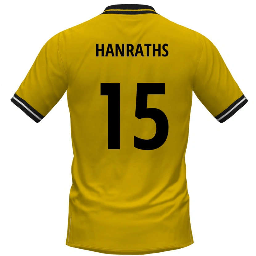 Danxen Dětské Mika Hanraths #15 Žlutá Černá Domů Hráčské Dresy 2025/26 Dres