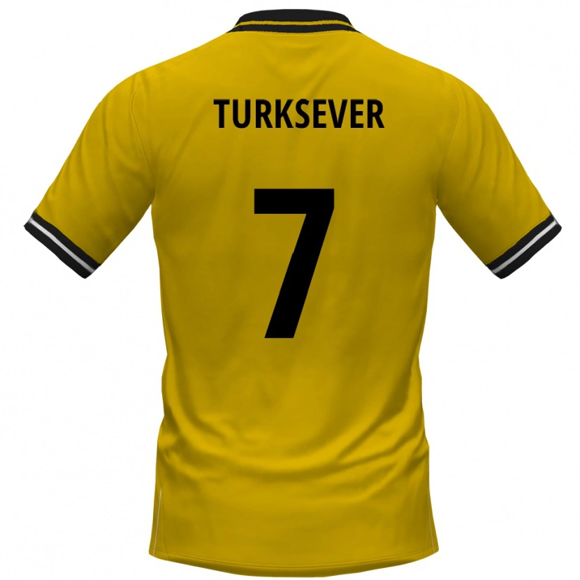 Danxen Dětské Emre Türksever #7 Žlutá Černá Domů Hráčské Dresy 2025/26 Dres