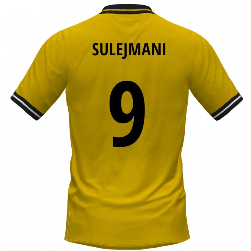 Danxen Dětské Valmir Sulejmani #9 Žlutá Černá Domů Hráčské Dresy 2025/26 Dres
