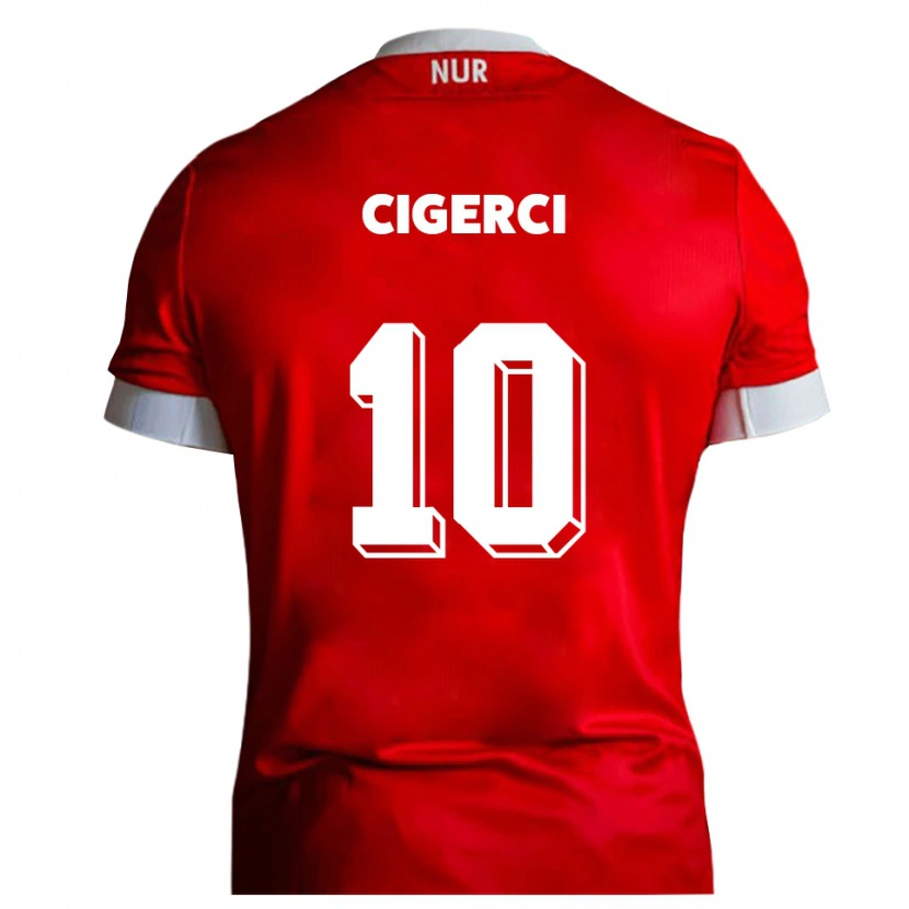 Danxen Dětské Tolcay Cigerci #10 Červená Bílá Domů Hráčské Dresy 2025/26 Dres