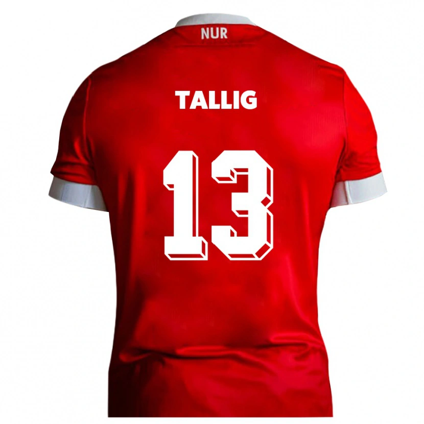 Danxen Dětské Erik Tallig #13 Červená Bílá Domů Hráčské Dresy 2025/26 Dres