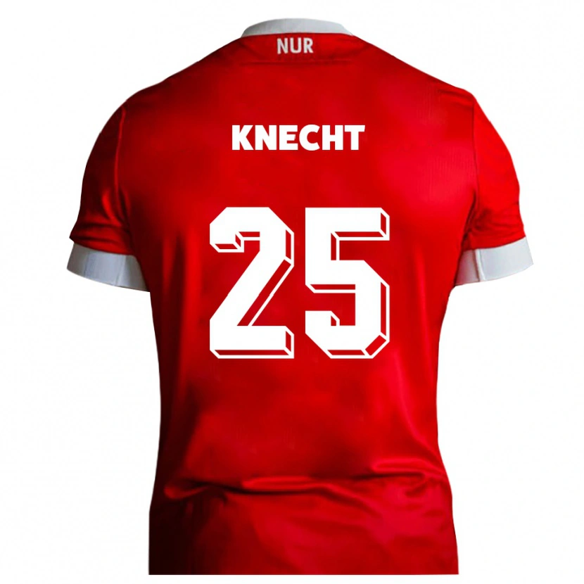 Danxen Dětské Silas Knecht #25 Červená Bílá Domů Hráčské Dresy 2025/26 Dres