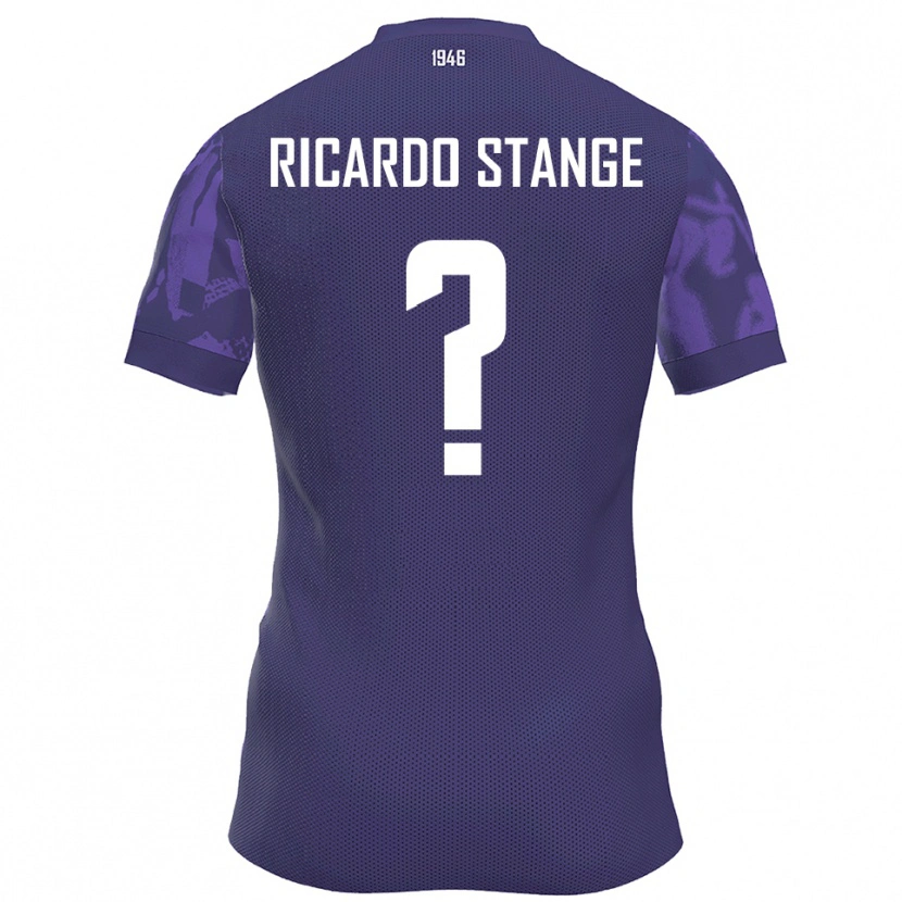 Danxen Dětské Andres Ricardo Stange #0 Fialová Bílá Domů Hráčské Dresy 2025/26 Dres