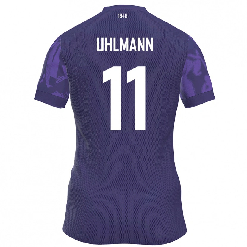 Danxen Dětské Eric Uhlmann #11 Fialová Bílá Domů Hráčské Dresy 2025/26 Dres