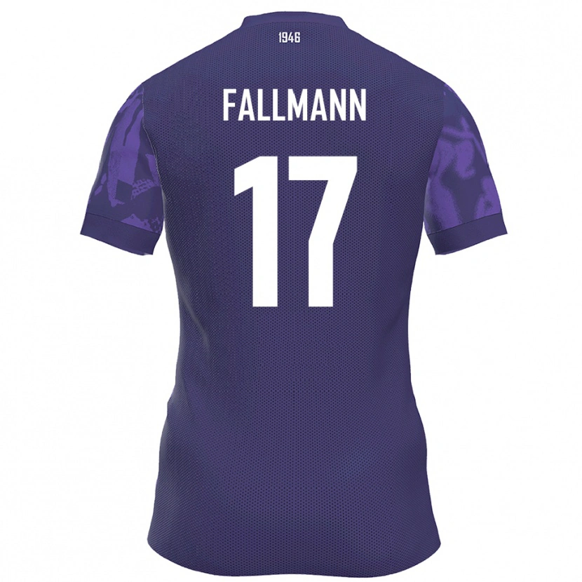 Danxen Dětské Pascal Fallmann #17 Fialová Bílá Domů Hráčské Dresy 2025/26 Dres