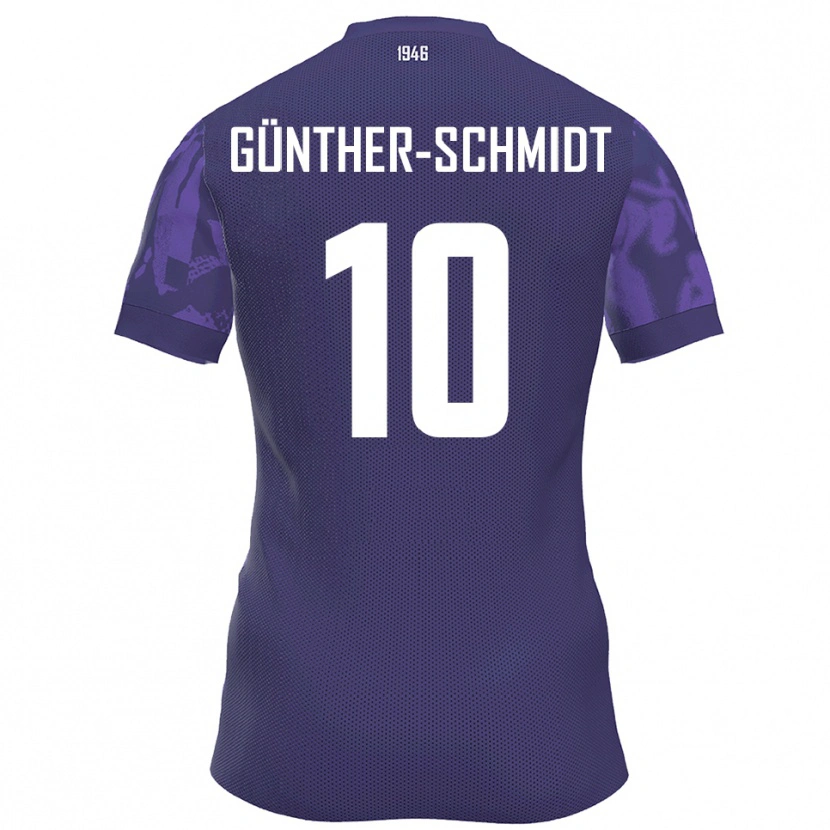 Danxen Dětské Julian Günther-Schmidt #10 Fialová Bílá Domů Hráčské Dresy 2025/26 Dres
