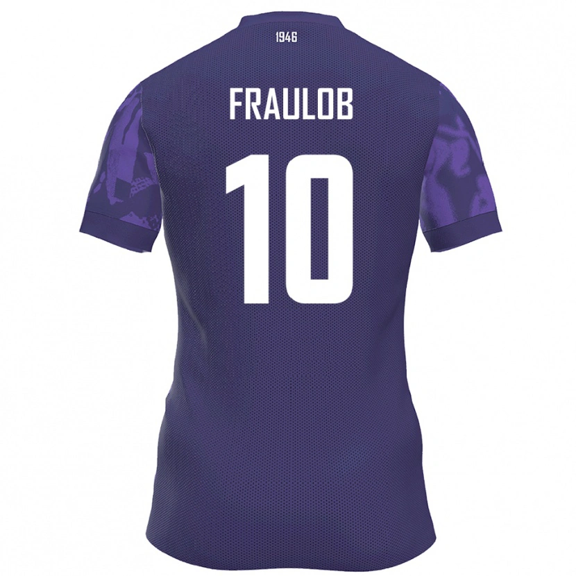Danxen Dětské Quentin Fraulob #10 Fialová Bílá Domů Hráčské Dresy 2025/26 Dres