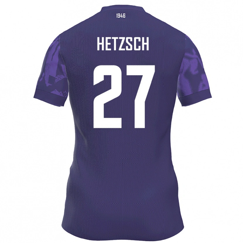 Danxen Dětské Finn Hetzsch #27 Fialová Bílá Domů Hráčské Dresy 2025/26 Dres