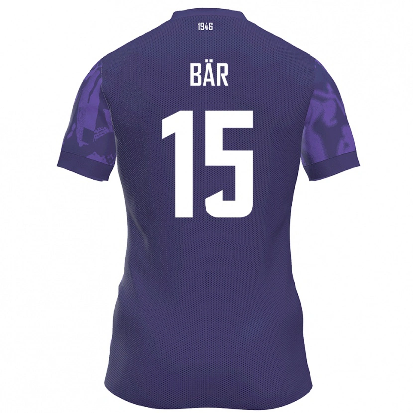 Danxen Dětské Marcel Bär #15 Fialová Bílá Domů Hráčské Dresy 2025/26 Dres