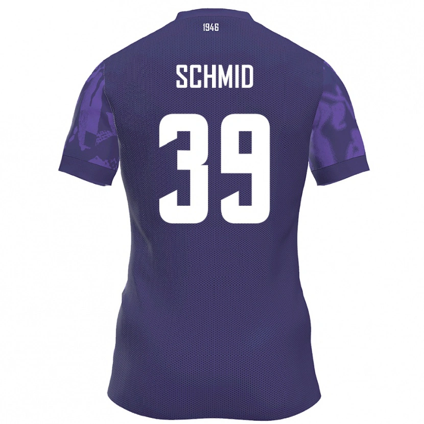 Danxen Dětské Maximilian Schmid #39 Fialová Bílá Domů Hráčské Dresy 2025/26 Dres