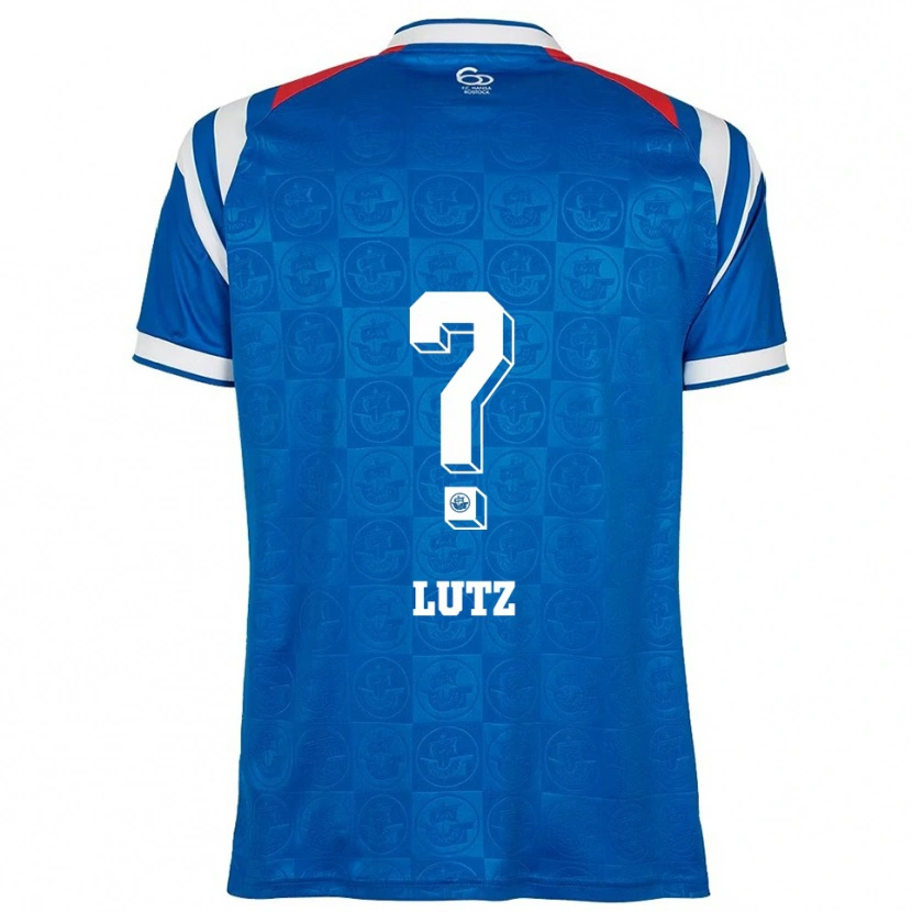 Danxen Dětské Marvin Lutz #0 Modrá Bílá Červená Domů Hráčské Dresy 2025/26 Dres