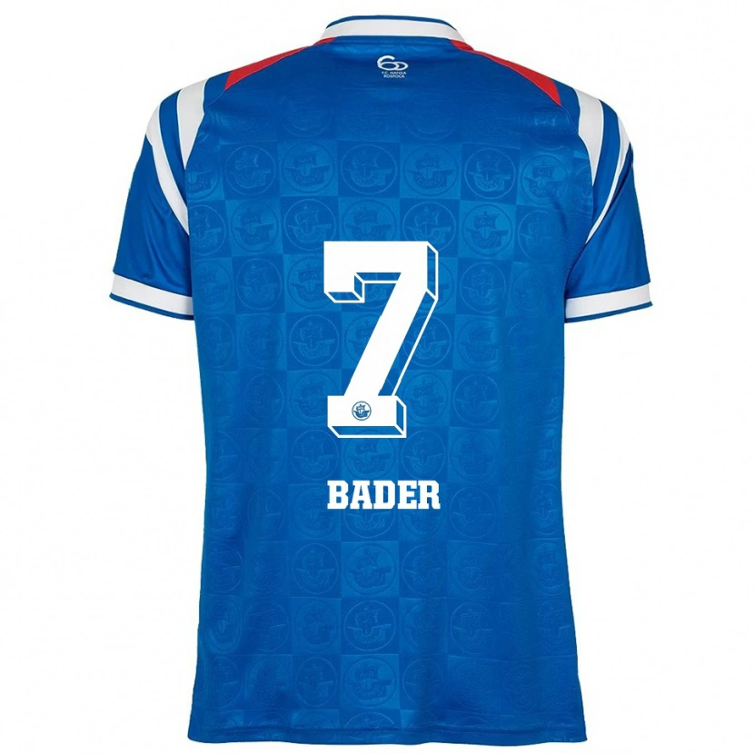 Danxen Dětské Tom Bader #7 Modrá Bílá Červená Domů Hráčské Dresy 2025/26 Dres