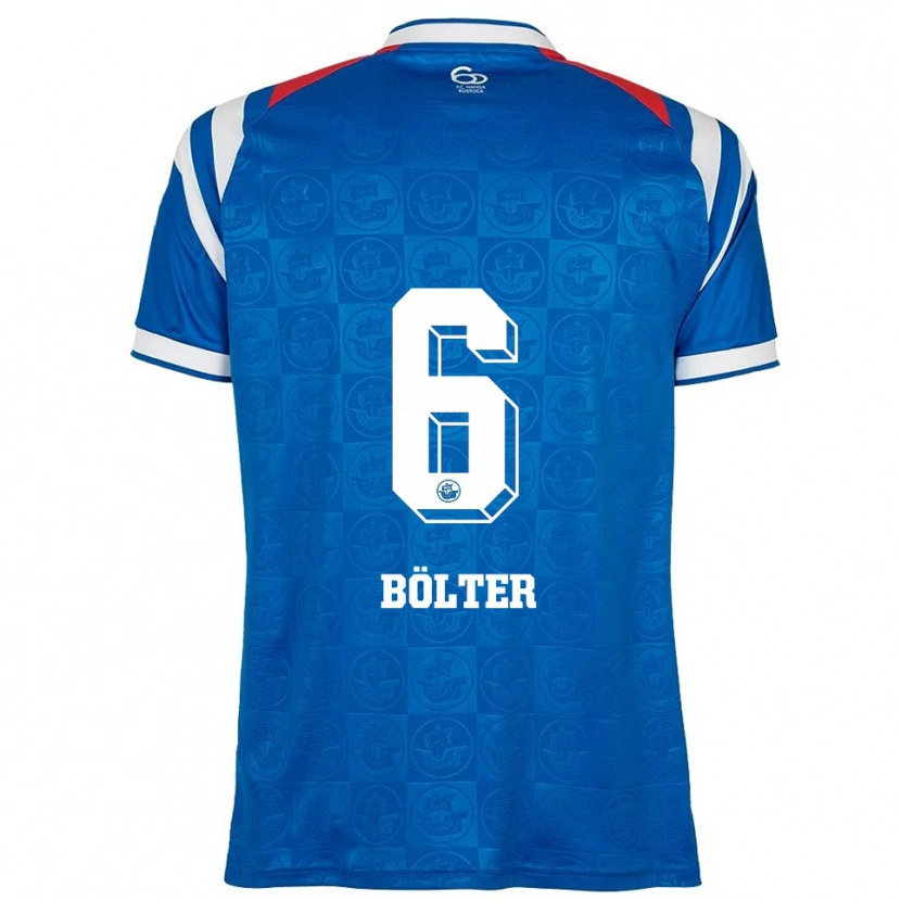 Danxen Dětské Marc Bölter #6 Modrá Bílá Červená Domů Hráčské Dresy 2025/26 Dres