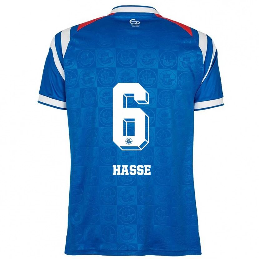 Danxen Dětské Matti Hasse #6 Modrá Bílá Červená Domů Hráčské Dresy 2025/26 Dres
