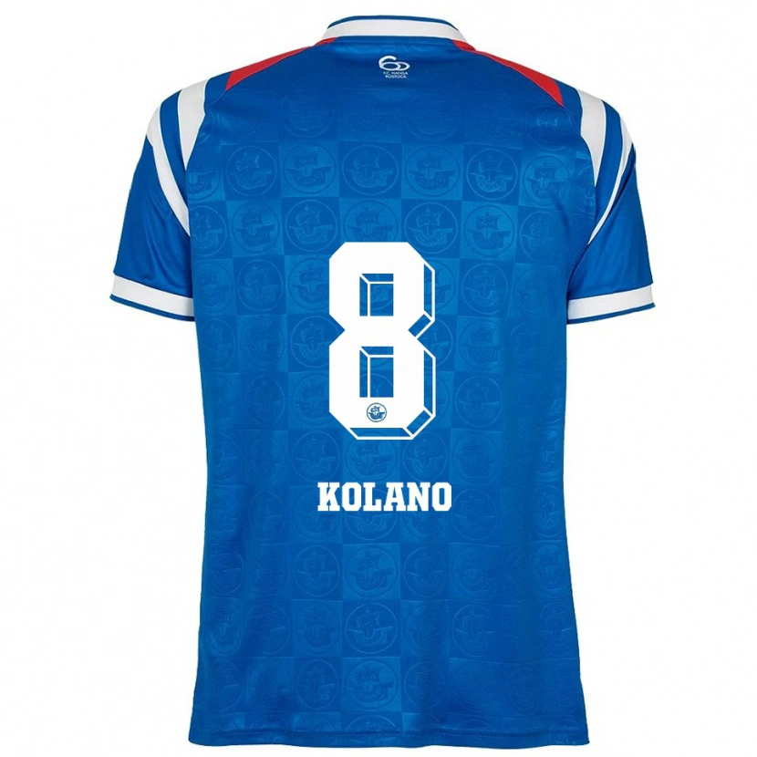 Danxen Dětské Damian Kolano #8 Modrá Bílá Červená Domů Hráčské Dresy 2025/26 Dres