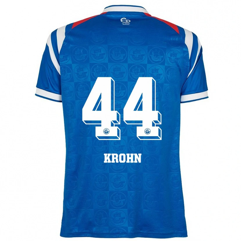 Danxen Dětské Tim Krohn #44 Modrá Bílá Červená Domů Hráčské Dresy 2025/26 Dres