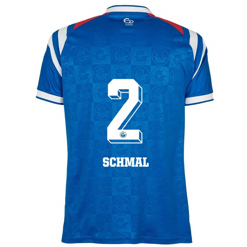 Danxen Dětské Tim Schmal #2 Modrá Bílá Červená Domů Hráčské Dresy 2025/26 Dres
