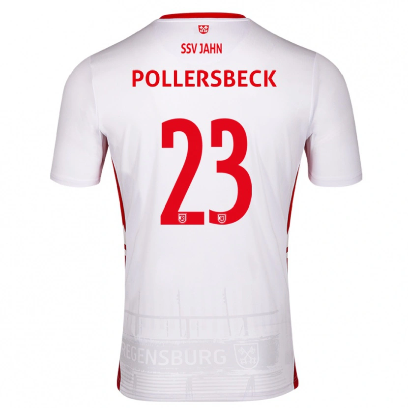 Danxen Dětské Julian Pollersbeck #23 Bílá Červená Domů Hráčské Dresy 2025/26 Dres
