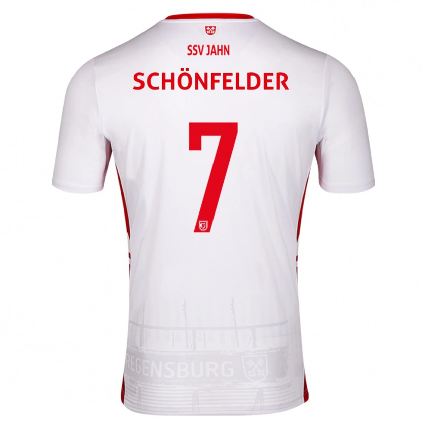 Danxen Dětské Oscar Schönfelder #7 Bílá Červená Domů Hráčské Dresy 2025/26 Dres
