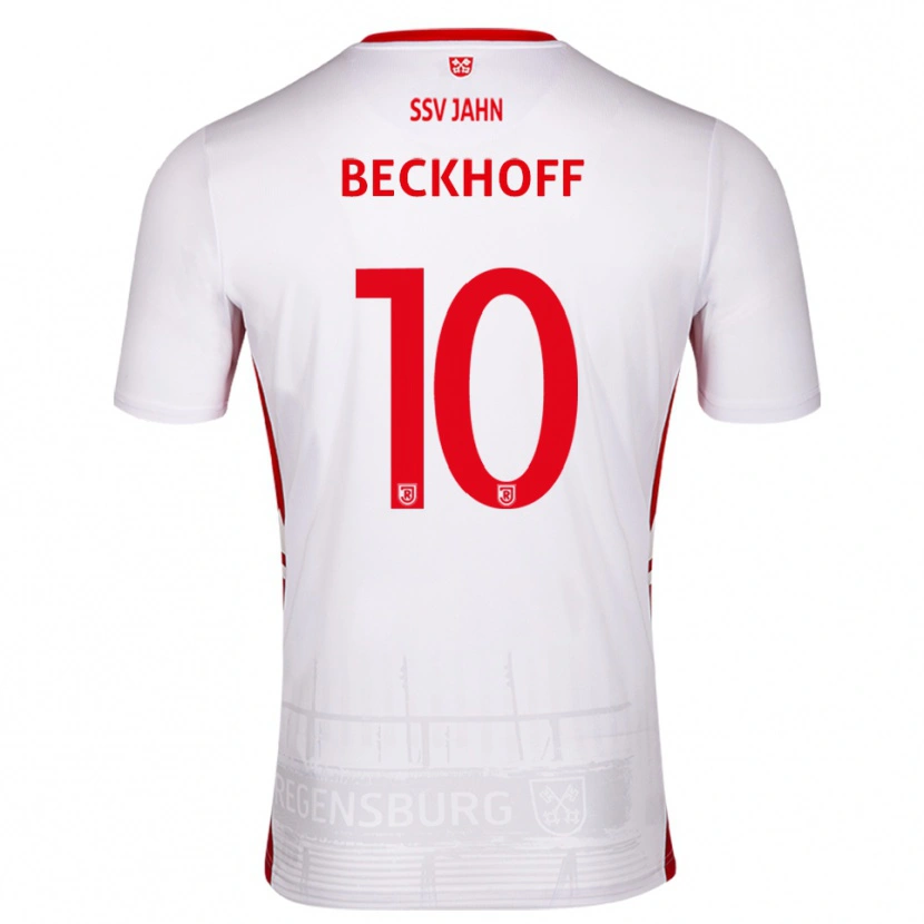 Danxen Dětské Phil Beckhoff #10 Bílá Červená Domů Hráčské Dresy 2025/26 Dres