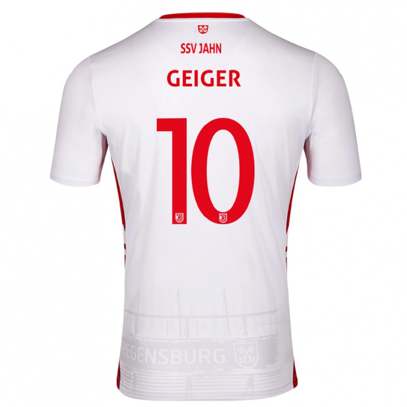 Danxen Dětské Maximilian Geiger #10 Bílá Červená Domů Hráčské Dresy 2025/26 Dres