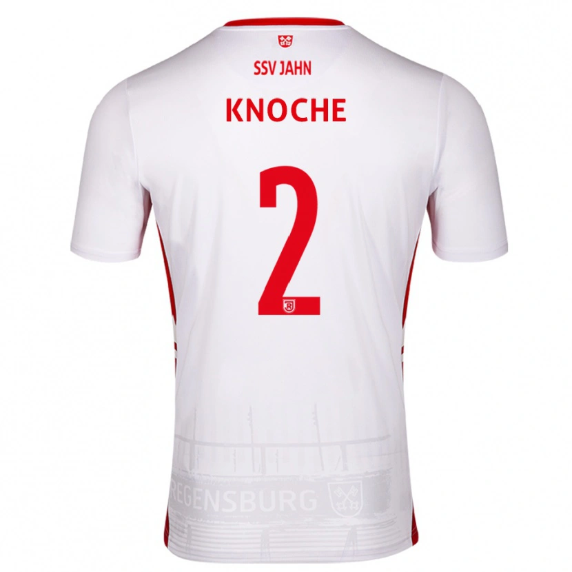 Danxen Dětské Titus Knoche #2 Bílá Červená Domů Hráčské Dresy 2025/26 Dres