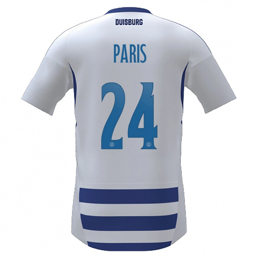 Danxen Dětské Julius Paris #24 Bílá Modrá Domů Hráčské Dresy 2025/26 Dres