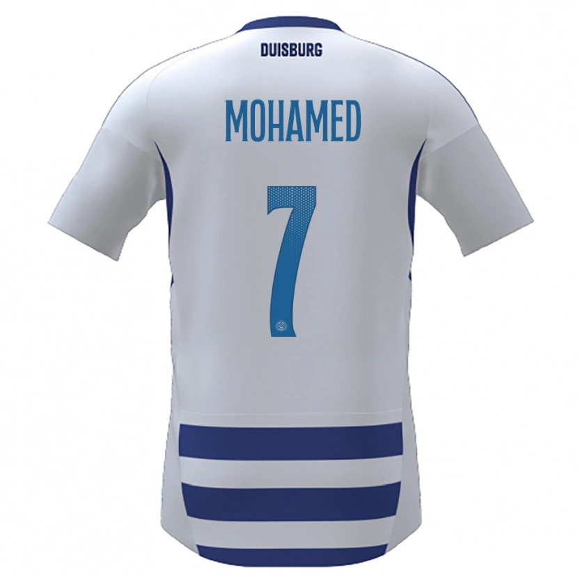 Danxen Dětské Diyar Mohamed #7 Bílá Modrá Domů Hráčské Dresy 2025/26 Dres