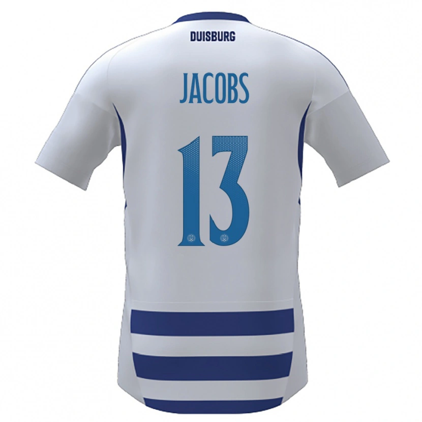Danxen Dětské Jol Jacobs #13 Bílá Modrá Domů Hráčské Dresy 2025/26 Dres