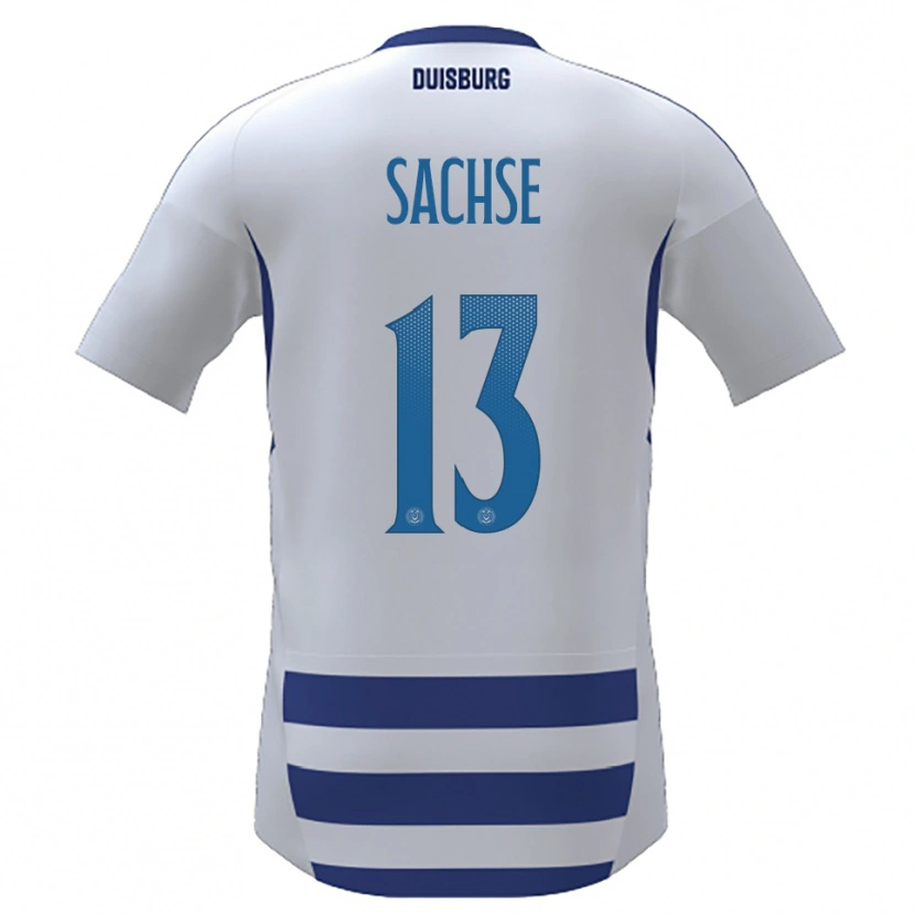 Danxen Dětské Valentino Sachse #13 Bílá Modrá Domů Hráčské Dresy 2025/26 Dres