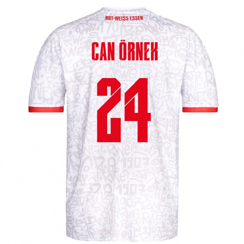 Danxen Dětské Eray Can Örnek #24 Bílá Červená Domů Hráčské Dresy 2025/26 Dres