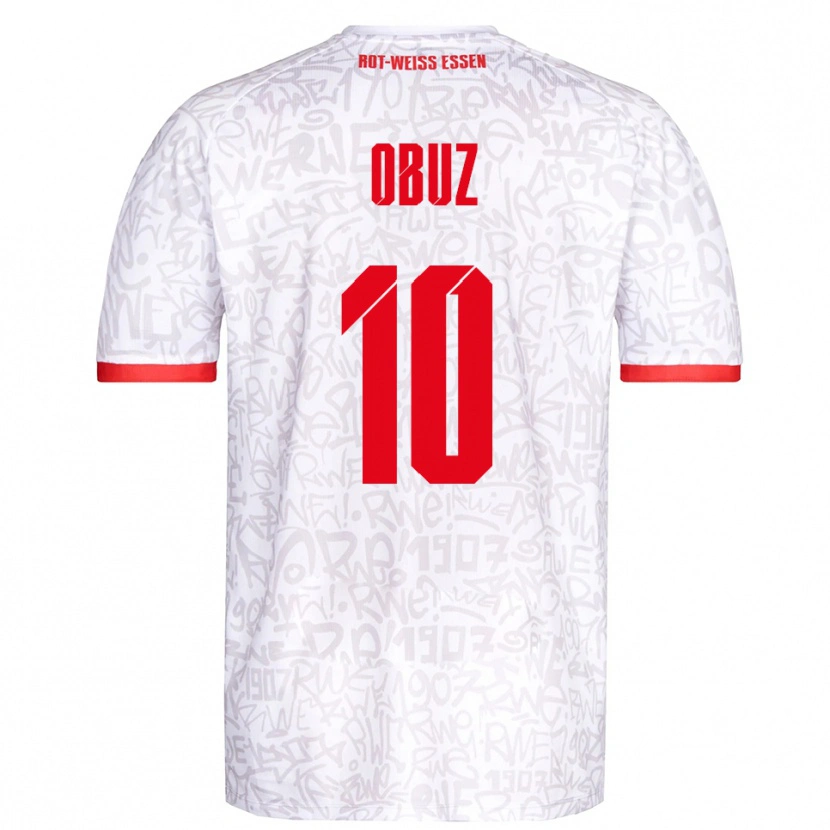 Danxen Dětské Marvin Obuz #10 Bílá Červená Domů Hráčské Dresy 2025/26 Dres
