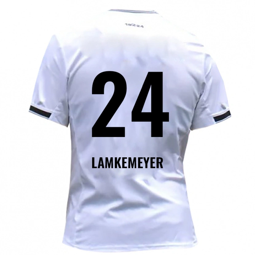 Danxen Dětské Moritz Lamkemeyer #24 Bílá Červená Domů Hráčské Dresy 2025/26 Dres