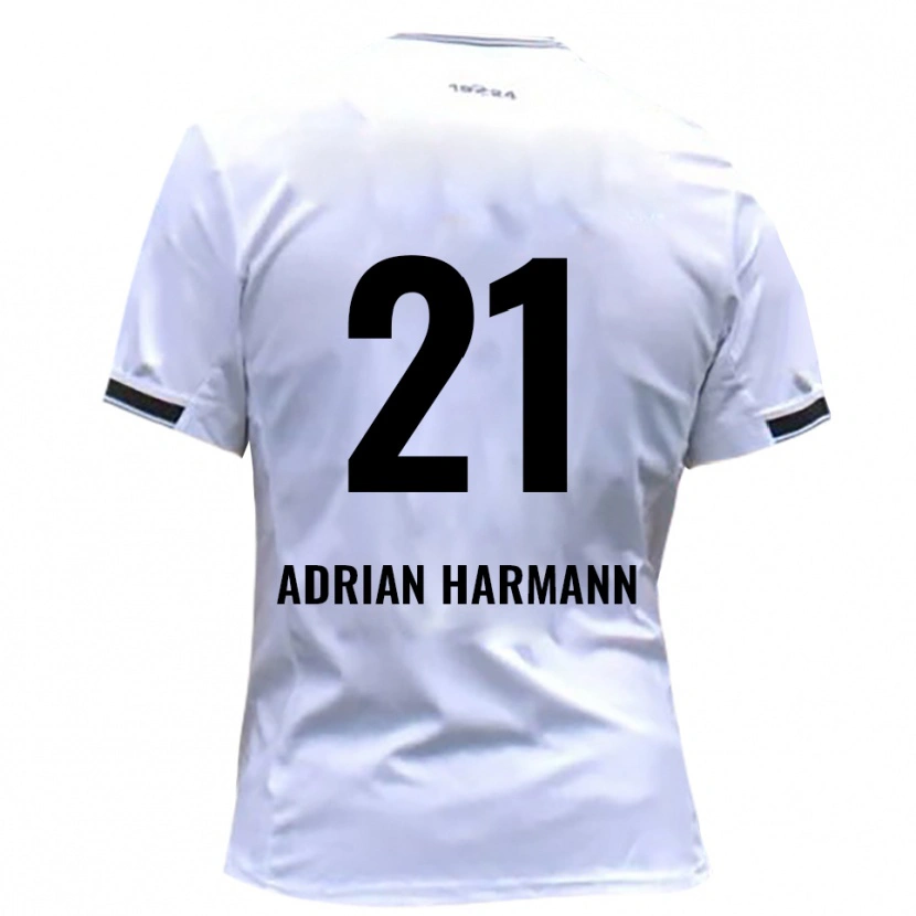 Danxen Dětské Manuel Adrian Harmann #21 Bílá Červená Domů Hráčské Dresy 2025/26 Dres