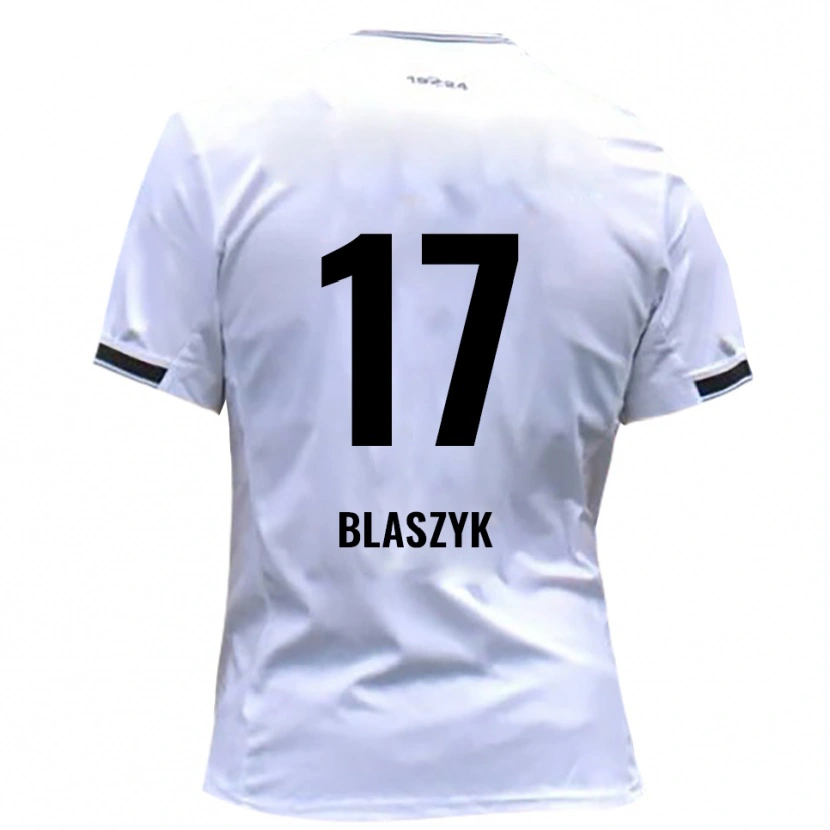 Danxen Dětské Yannick Blaszyk #17 Bílá Červená Domů Hráčské Dresy 2025/26 Dres