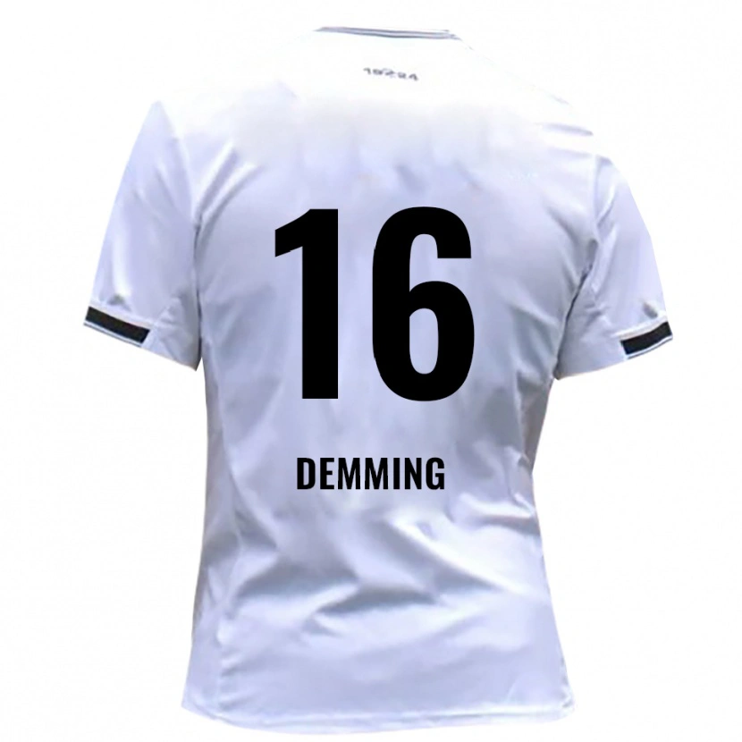 Danxen Dětské Lukas Demming #16 Bílá Červená Domů Hráčské Dresy 2025/26 Dres